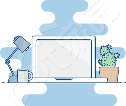 蓝色简约科技感PPT模板背景图