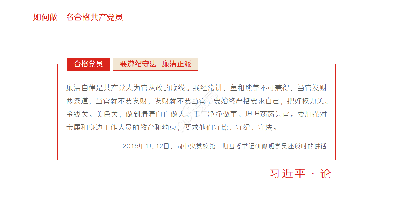 红色党政践行四讲四有做合格党员ppt模板