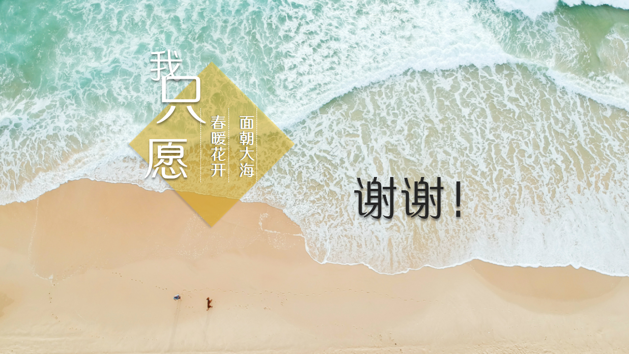 沙滩与大海主题PPT背景模版