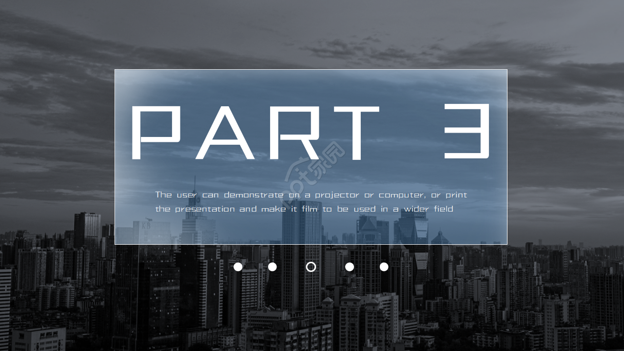 蓝色简洁年终述职报告ppt模板