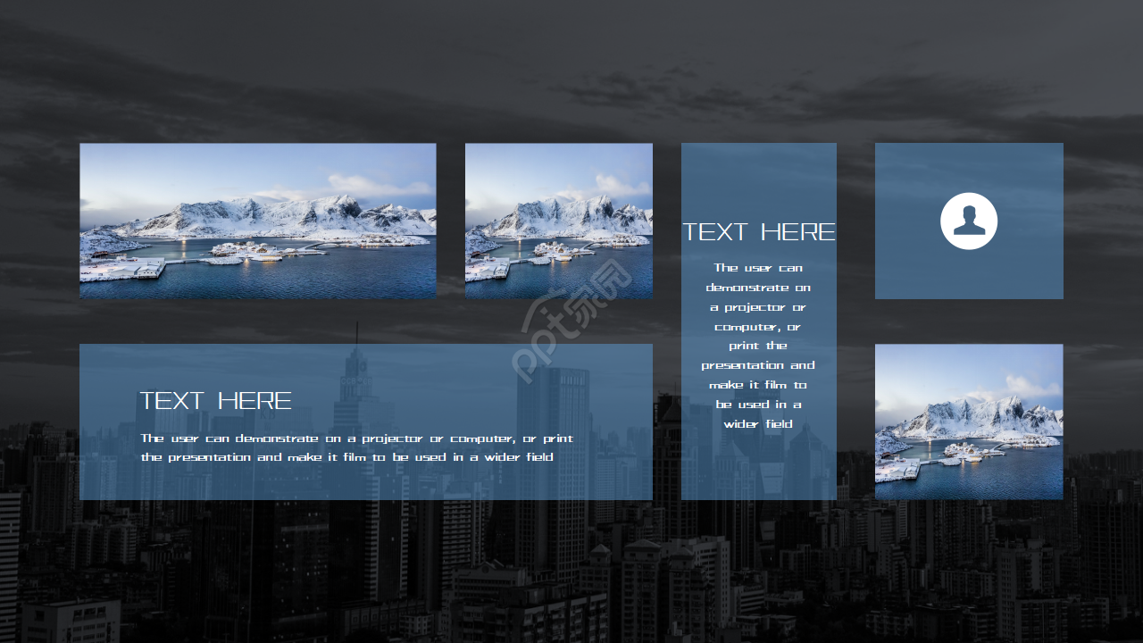 蓝色简洁年终述职报告ppt模板