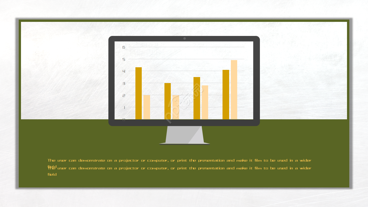 绿色商务通用述职报告ppt模板
