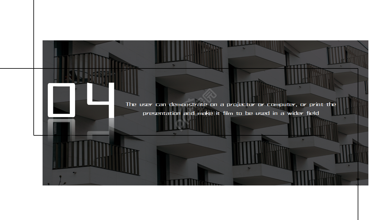 简洁线条流程图PPT模板