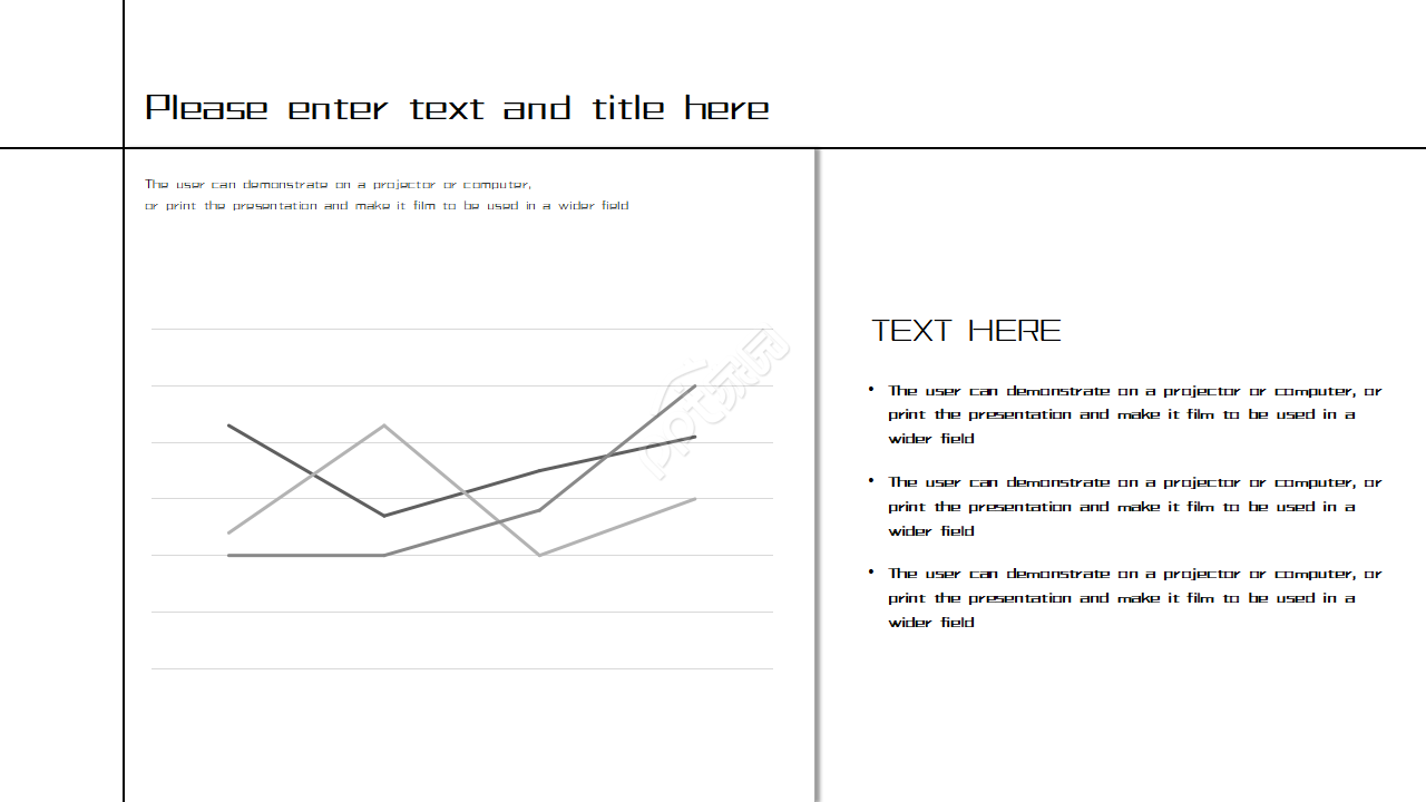 简洁线条流程图PPT模板