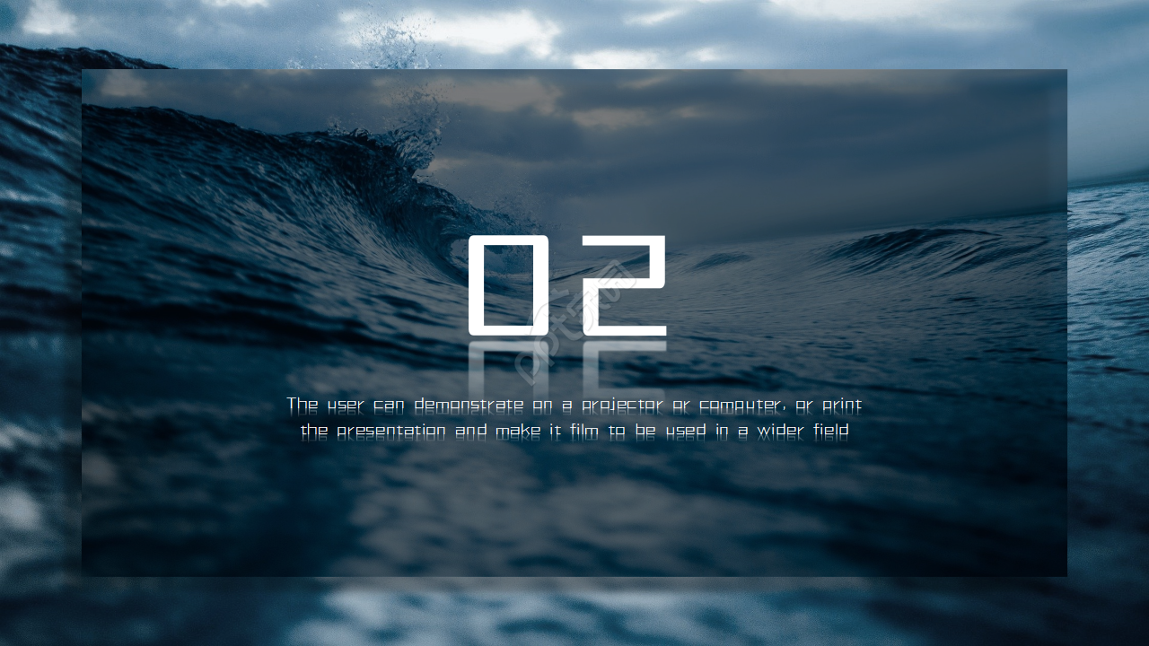 简洁蓝色波纹背景的述职报告PPT模板