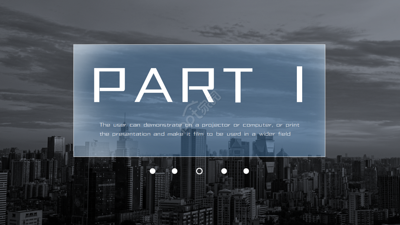 蓝色简洁年终述职报告ppt模板