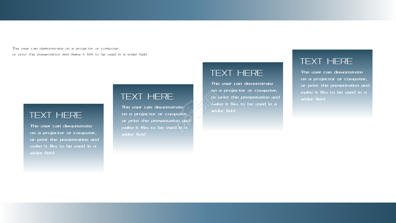 简洁蓝色波纹背景的述职报告PPT模板