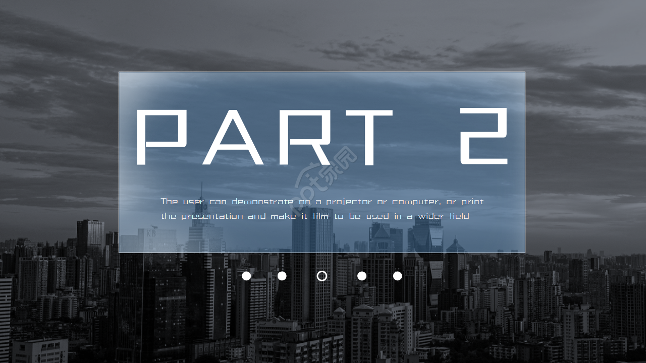 蓝色简洁年终述职报告ppt模板