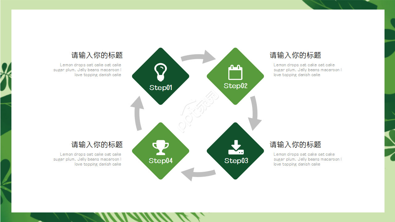 清新文艺创意通用ppt模板