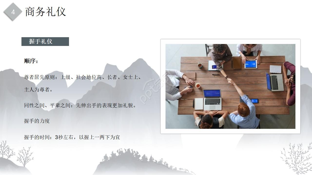 古代商务礼仪ppt模板