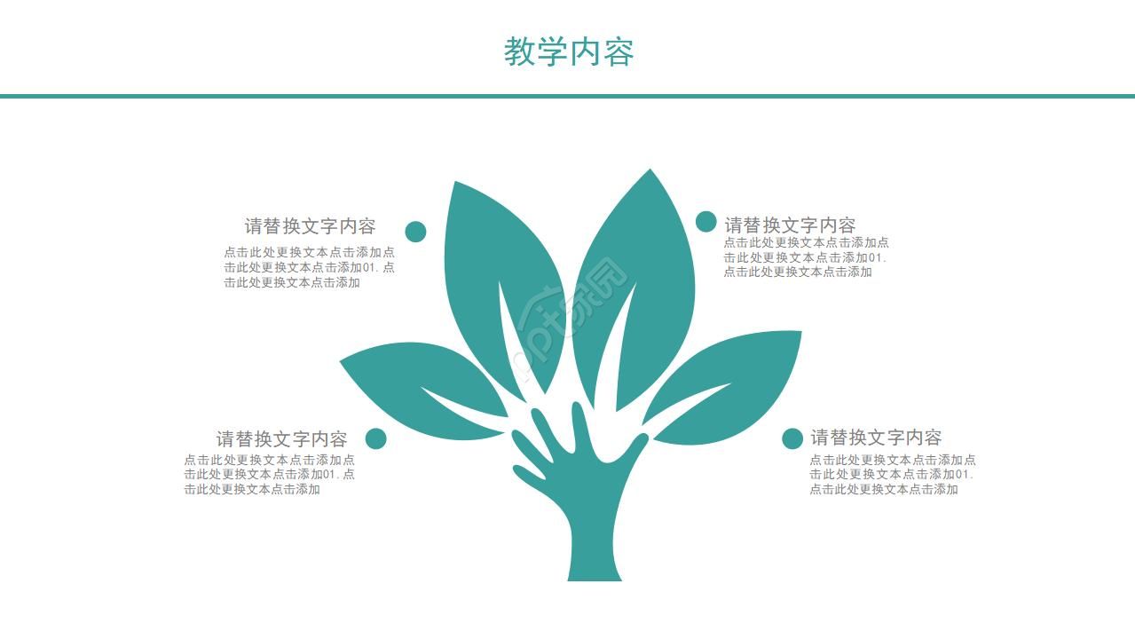 扁平化教育学校介绍ppt模板