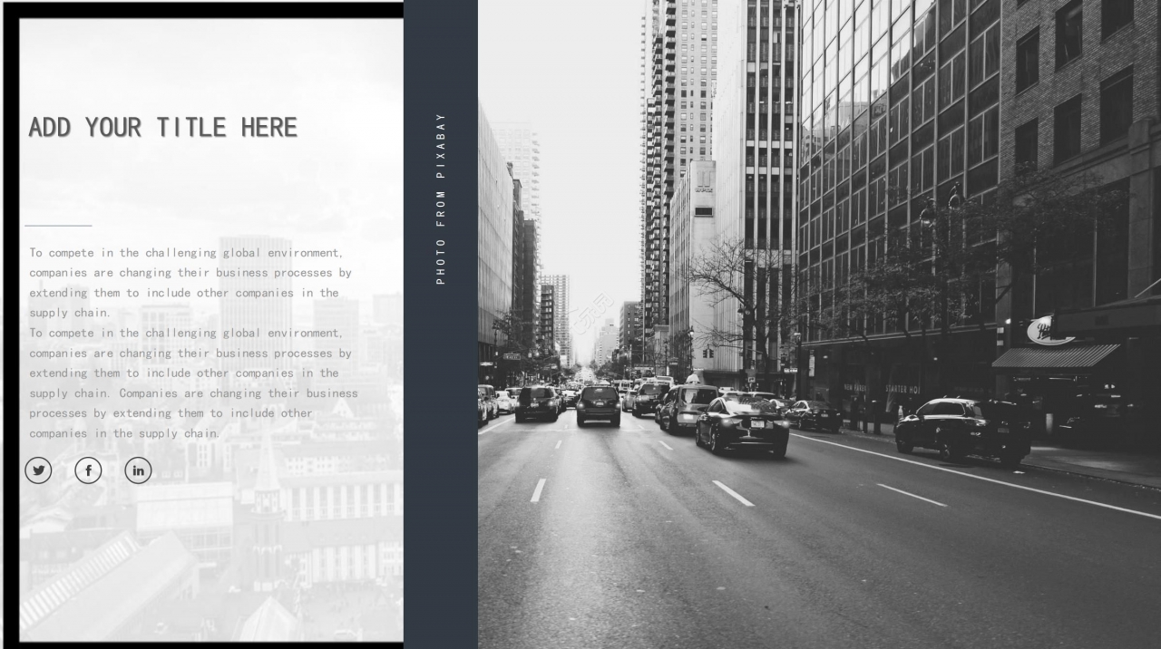 国外黑色背景ppt模板