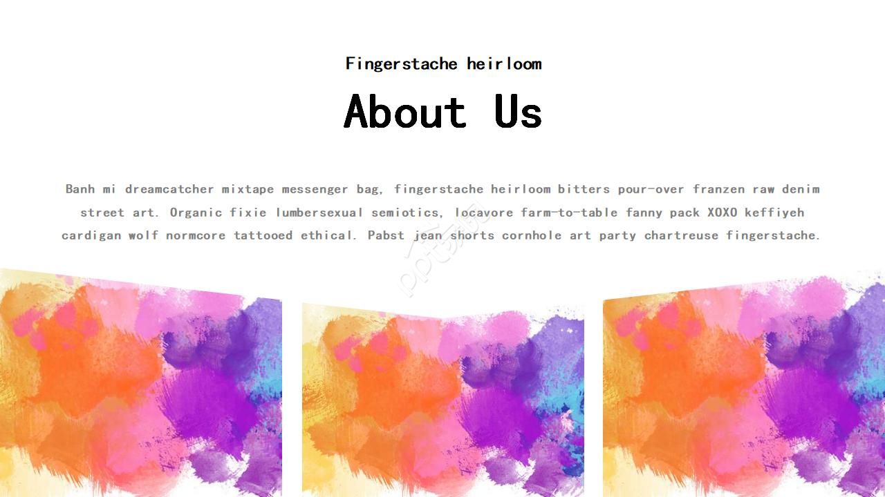 创意炫彩艺术撞色涂鸦风PPT模板