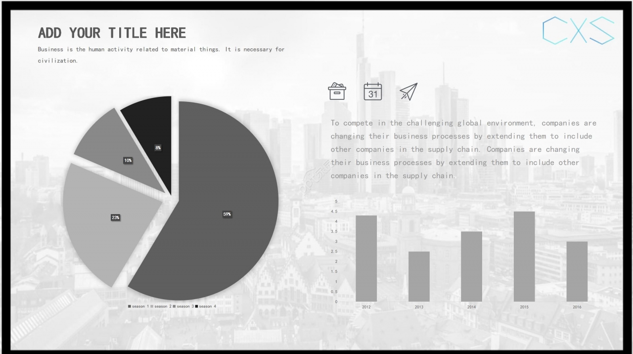 国外黑色背景ppt模板