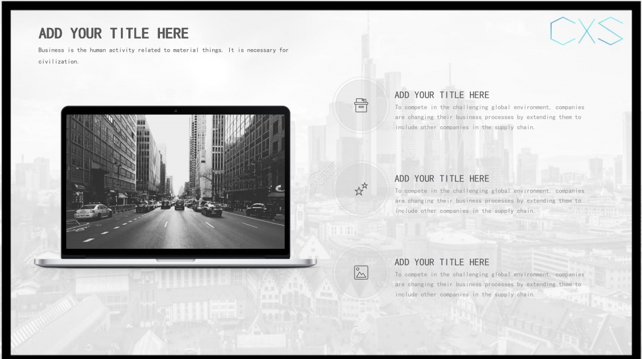 国外黑色背景ppt模板