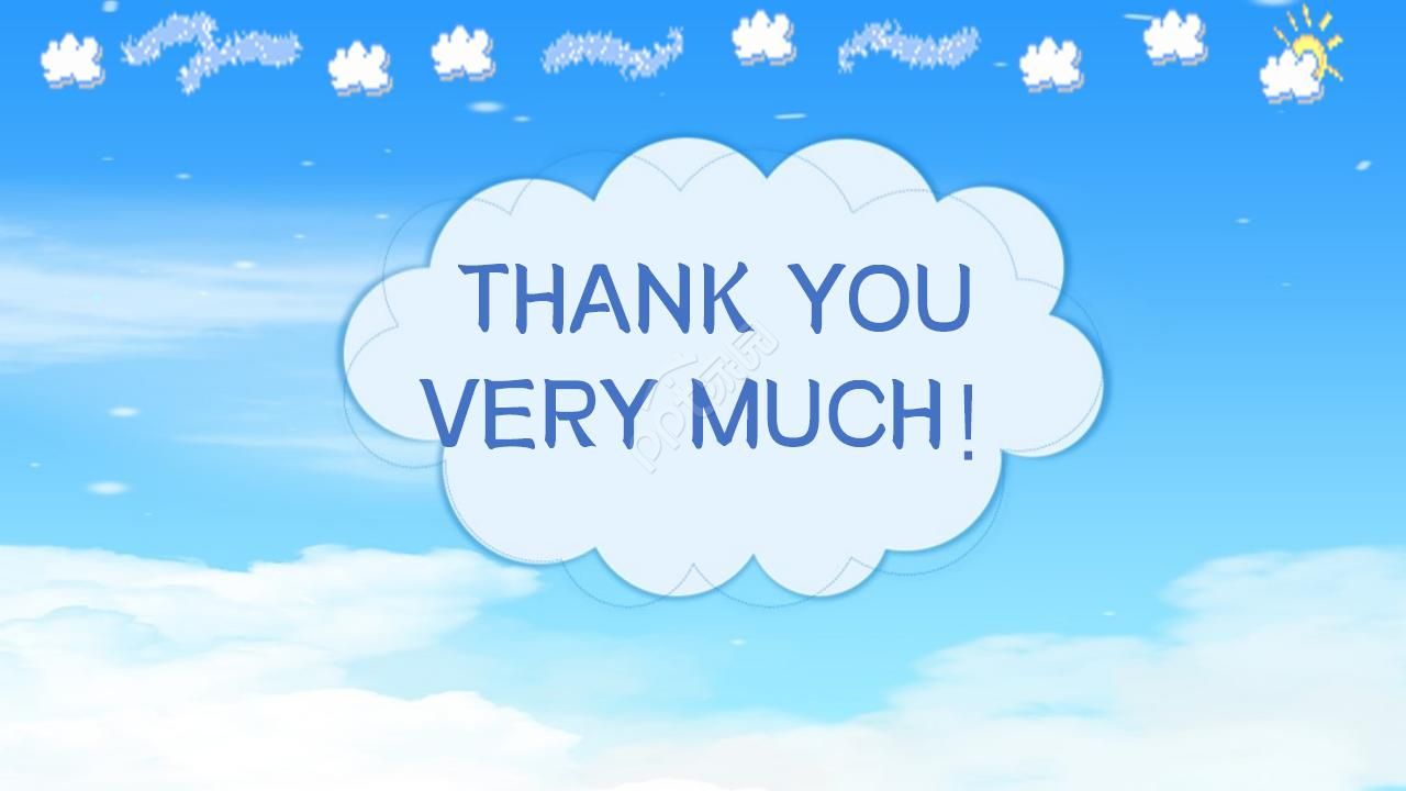 灿烂天空——朵朵白云PPT模板