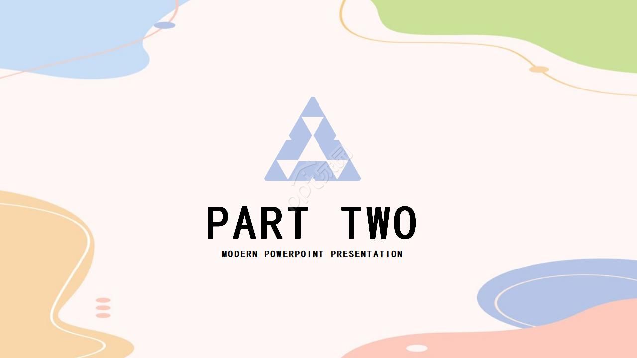 创意炫彩艺术撞色涂鸦风PPT模板