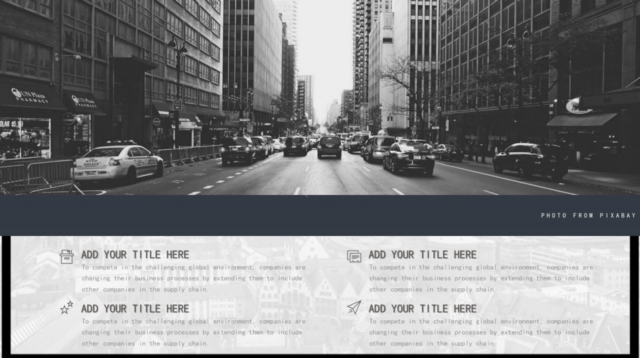 国外黑色背景ppt模板