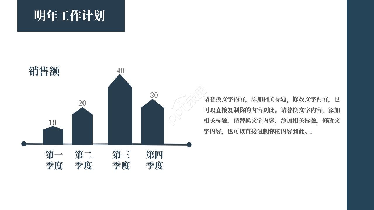 蓝色商务风企业运营报告通用ppt模板
