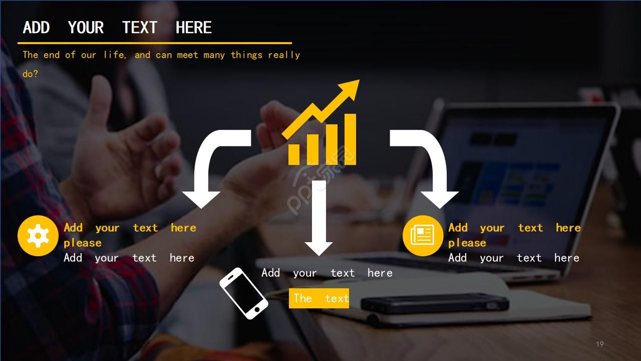 电脑背景的国外PPT模板
