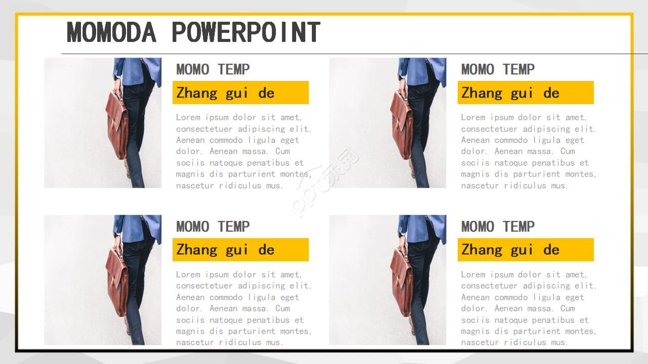 国外通用ppt模板（黑黄色背景）