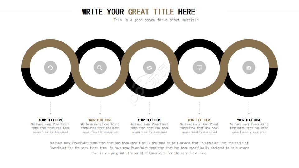 黑色背景商务通用PPT模板
