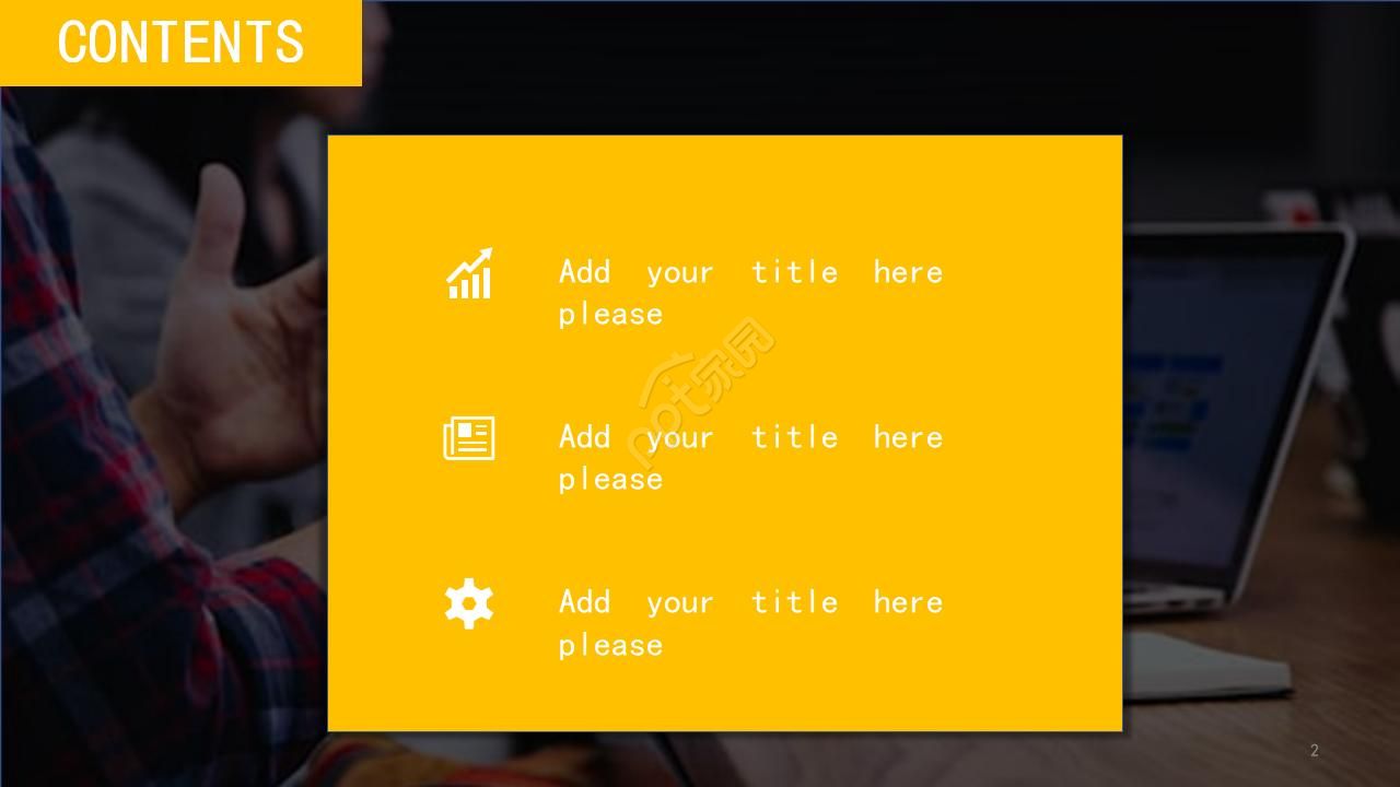 电脑背景的国外PPT模板