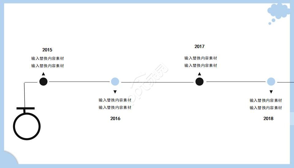 国外模板蓝白风格ppt模板