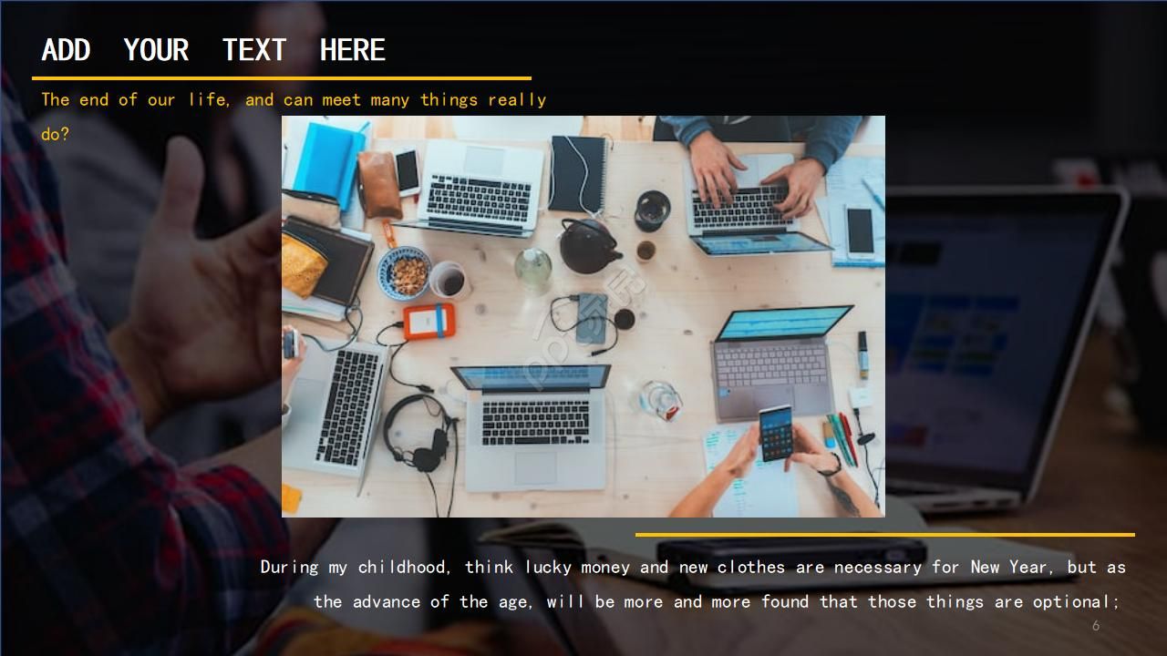 电脑背景的国外PPT模板