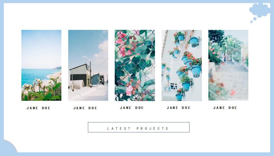 国外模板蓝白风格ppt模板