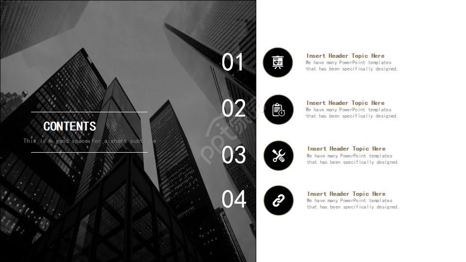 黑色背景商务通用PPT模板