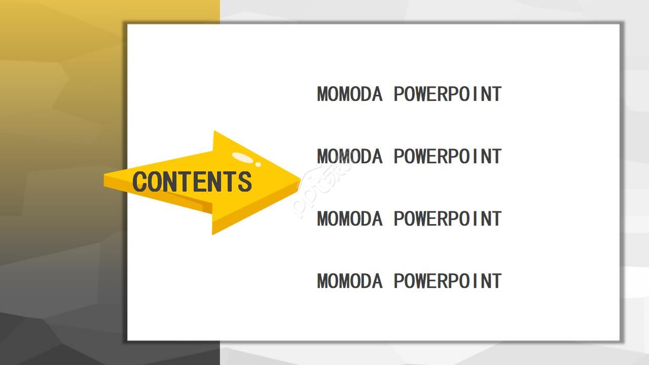 国外通用ppt模板（黑黄色背景）