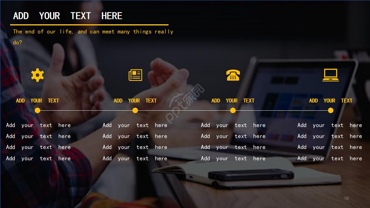 电脑背景的国外PPT模板