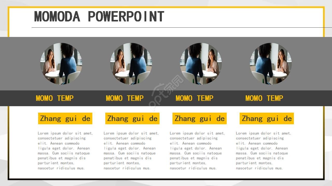 国外通用ppt模板（黑黄色背景）