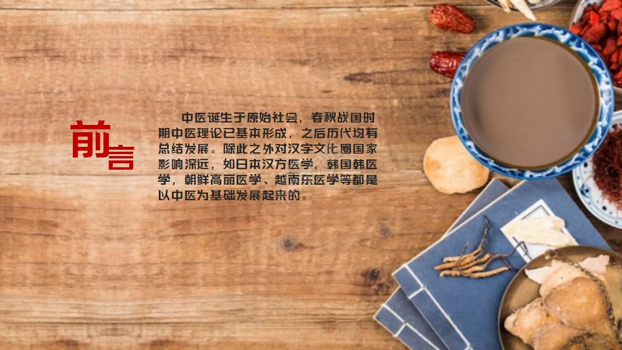 简约古典水墨中国风中医中草药ppt模板