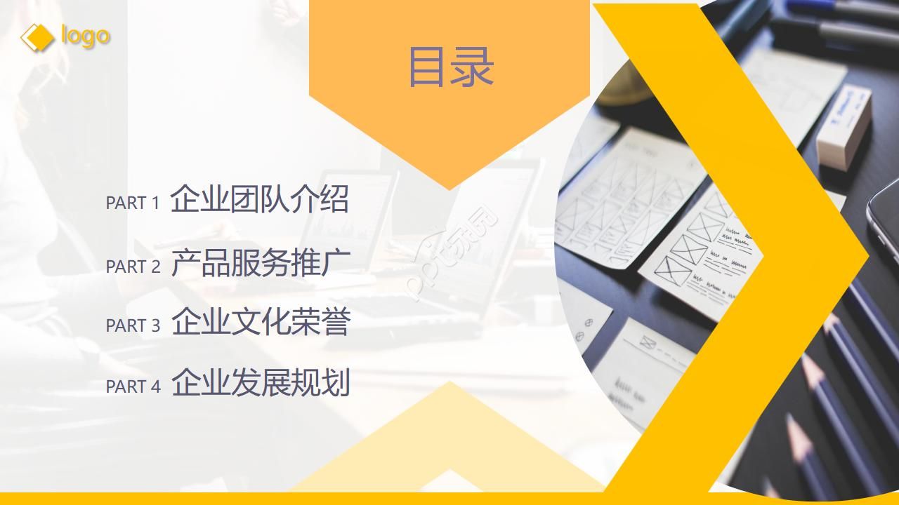 商务企业介绍ppt模板