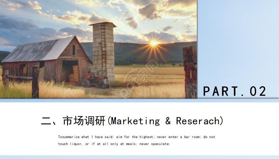 国外模板蓝白风格ppt模板