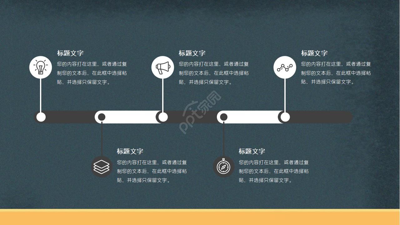 黑板风格小学教育网课ppt模板