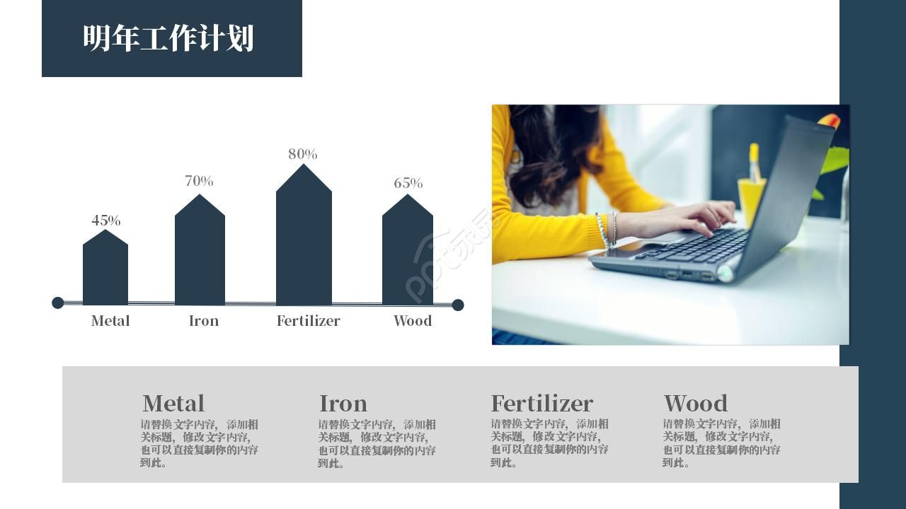 蓝色商务风企业运营报告通用ppt模板