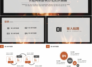 火焰背景国外ppt幻灯片模板下载推荐