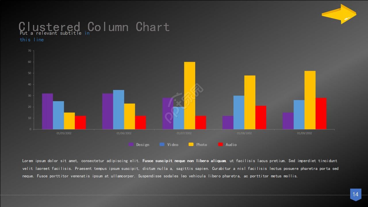 国外精美行业图表PPT幻灯片模板