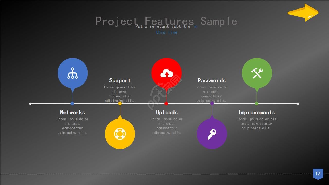 国外精美行业图表PPT幻灯片模板