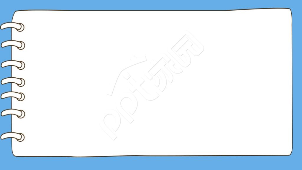 教育笔记蓝色边框PPT背景图