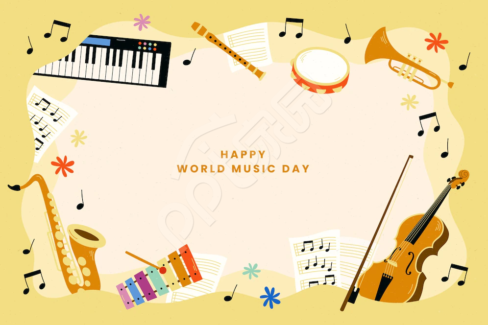 教育教学音乐课PPT背景图模板