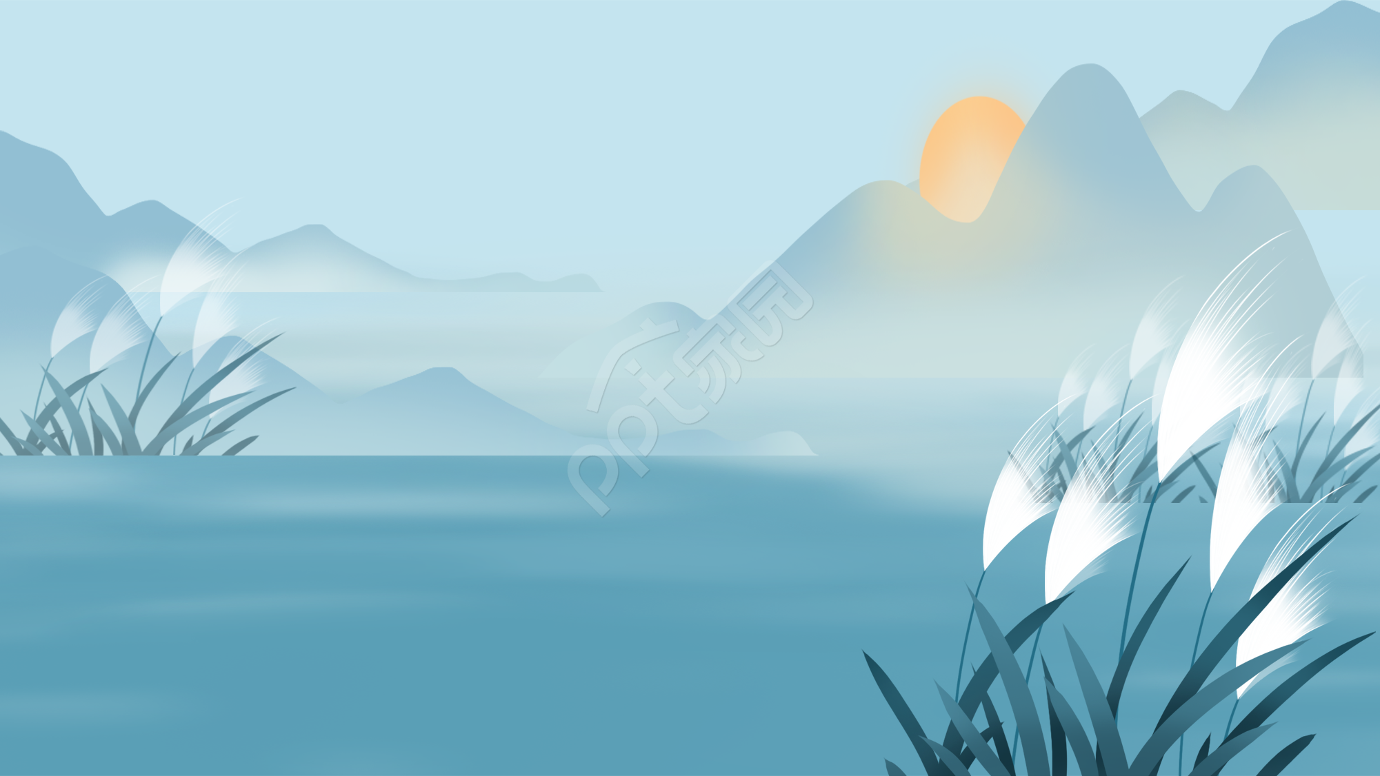 中国武术行业教育PPT背景图模板