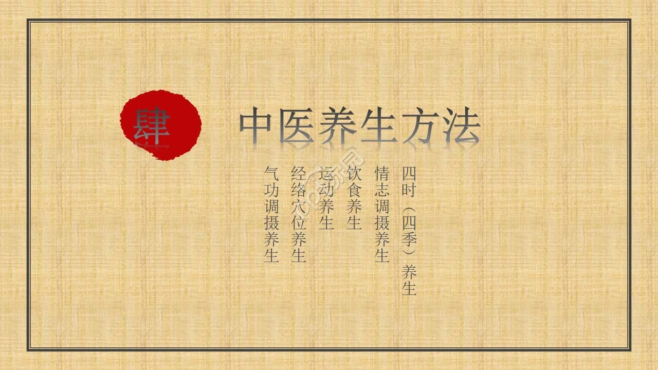 中医心理学养生ppt模板