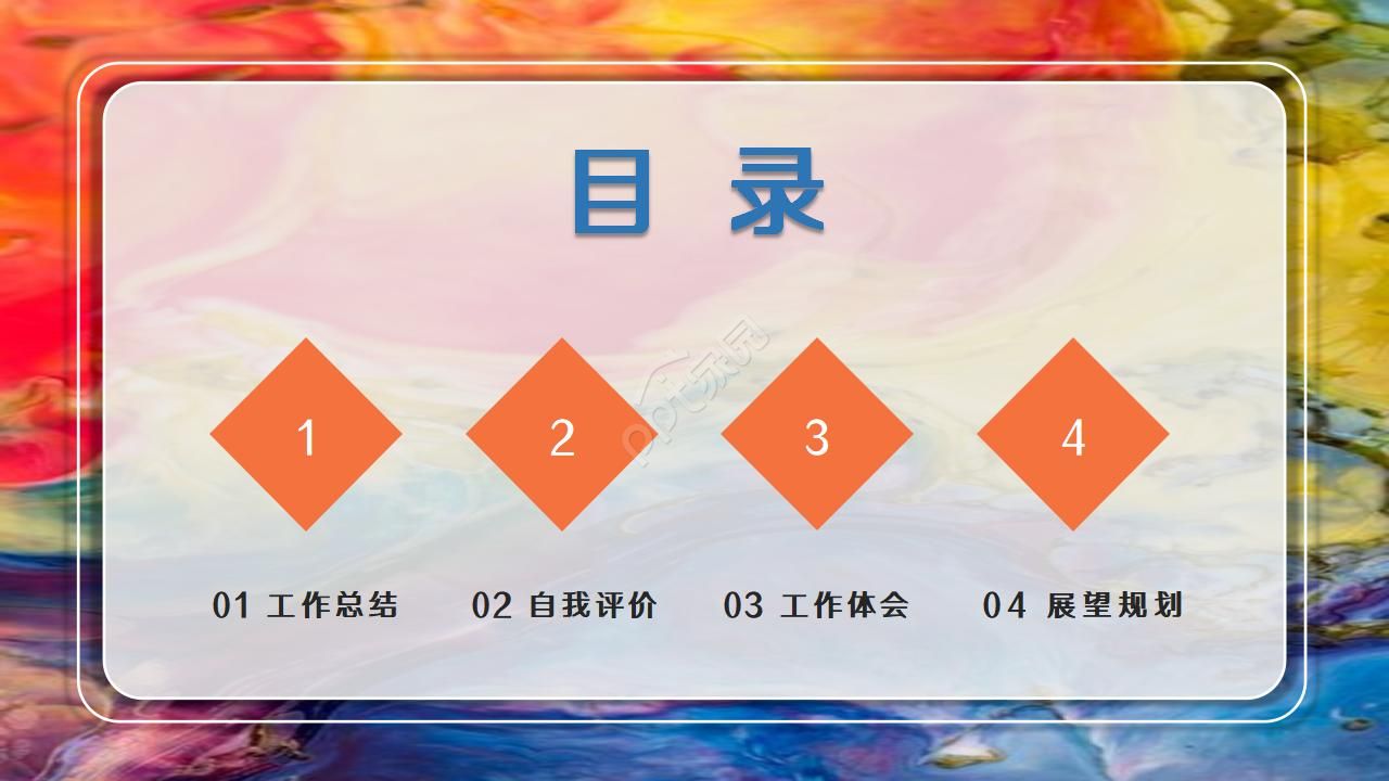 彩色微立体商业计划书PPT模板