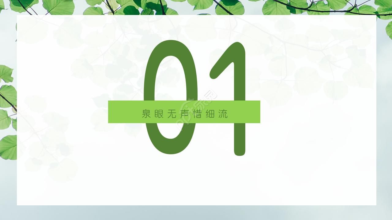 简约清新莲花通用ppt模板