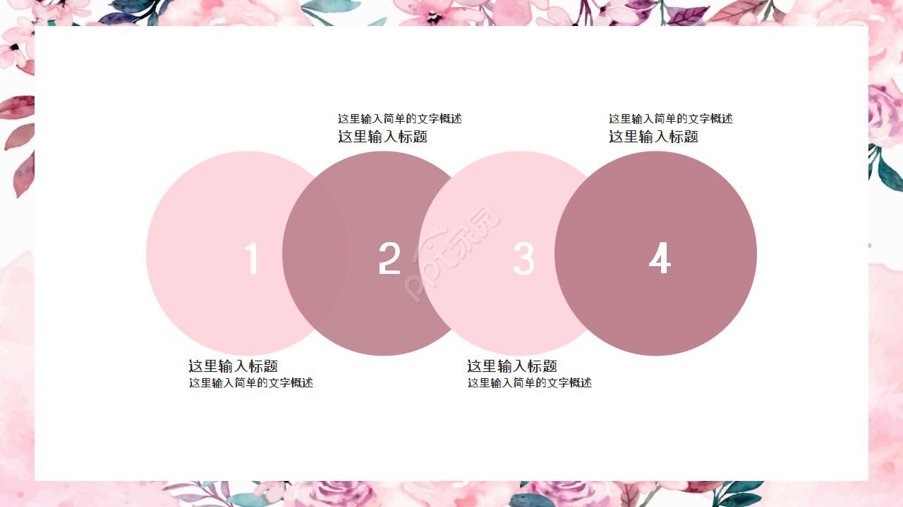 花卉植物森系ppt模板