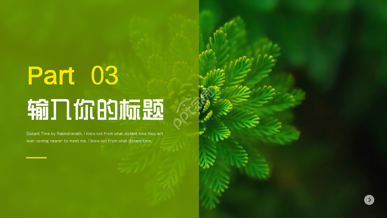 绿色背景PPT模板